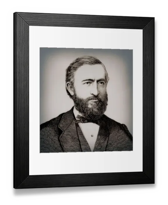 Framed Print : Johann Philipp Reis, 1834 - 1874