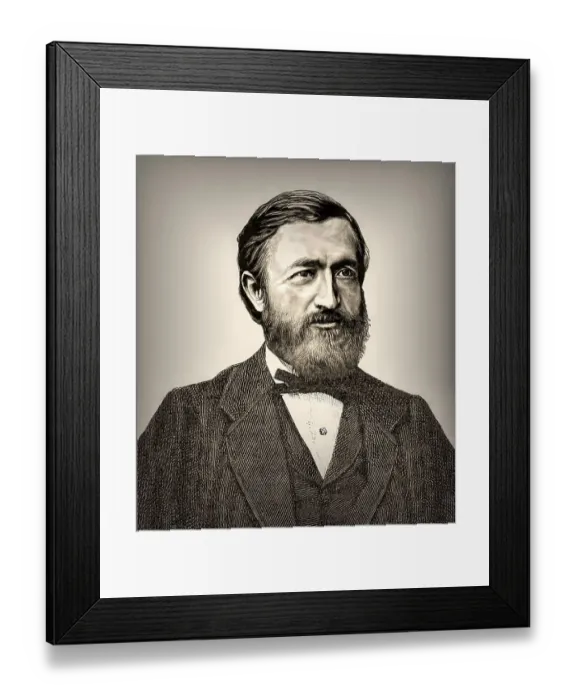 Framed Print : Johann Philipp Reis, 1834 - 1874 Framed Print : Johann Philipp Reis, 1834 - 1874