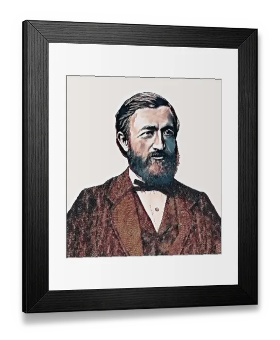 Framed Print : Johann Philipp Reis, 1834 - 1874