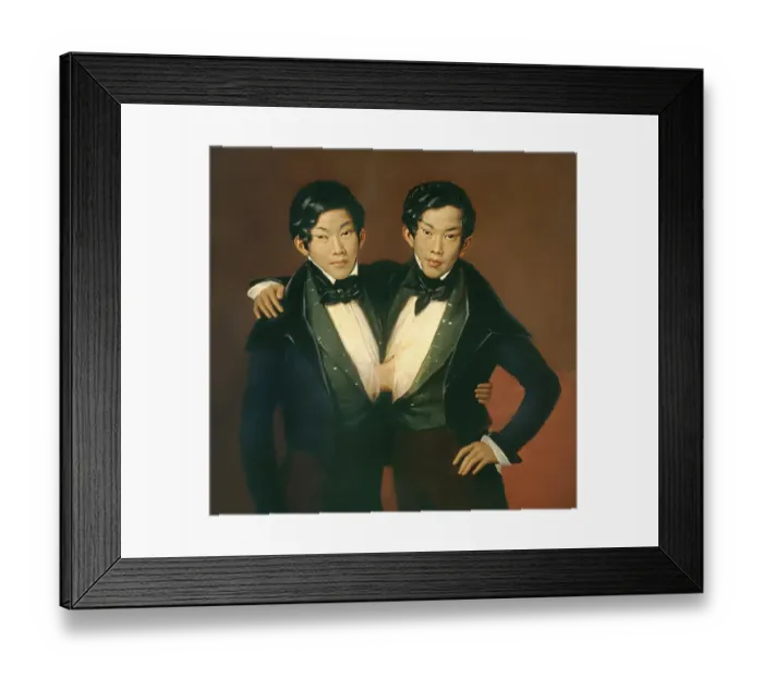 Framed Print : Chang and Eng Bunker, 1811-1874