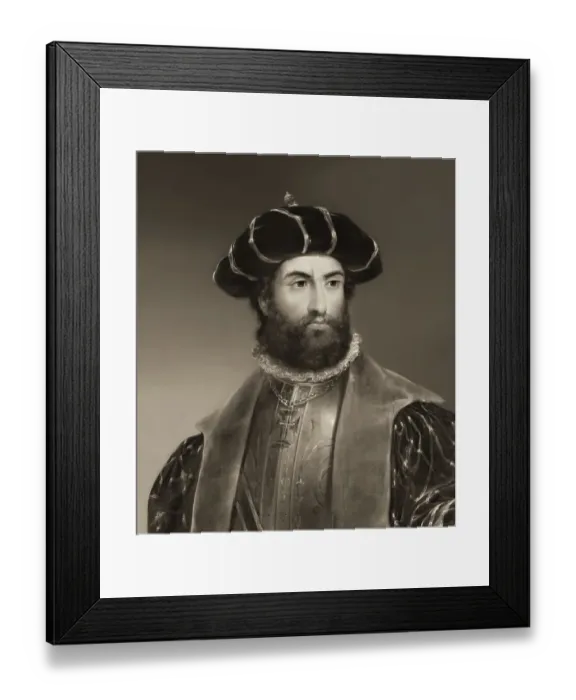 Framed Print : Vasco da Gama, c. 1460s - 1524 Framed Print : Vasco da Gama, c. 1460s - 1524