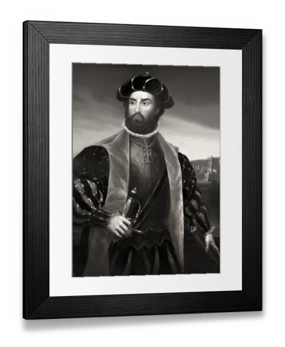 Framed Print : Vasco da Gama, c. 1460s - 1524 Framed Print : Vasco da Gama, c. 1460s - 1524