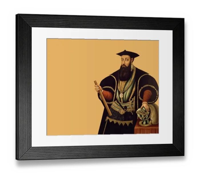 Framed Print : Vasco da Gama, c. 1460s - 1524 Framed Print : Vasco da Gama, c. 1460s - 1524
