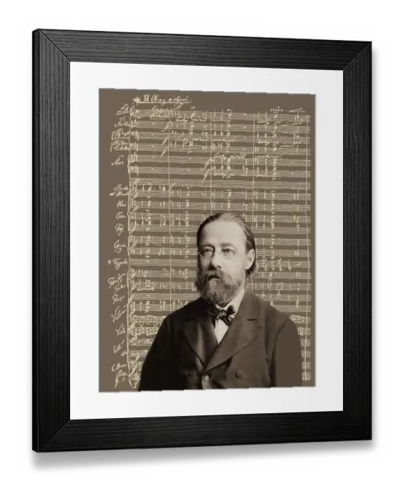 Framed Print : BedSich Smetana, 1824 - 1884, Czech composer