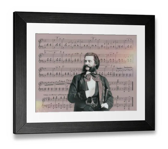 Framed Print : Johann Baptist Strauss II, 1825 - 1899