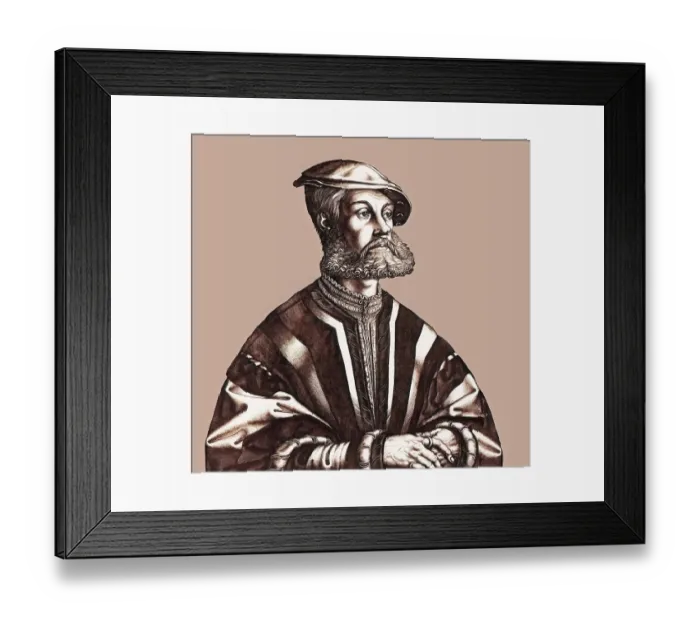 Framed Print : Portrait of Bernhard Knipperdolling, c