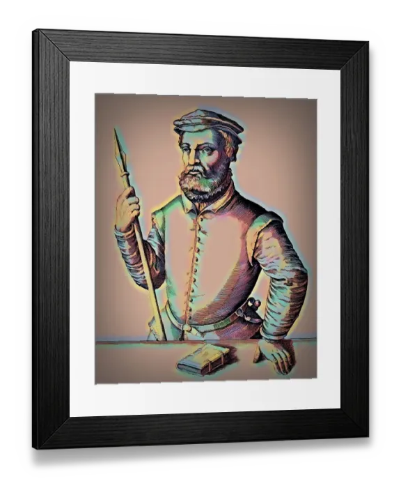 Framed Print : Portrait of Jan Matthys, Anabaptist leader of the Muenster Rebellion