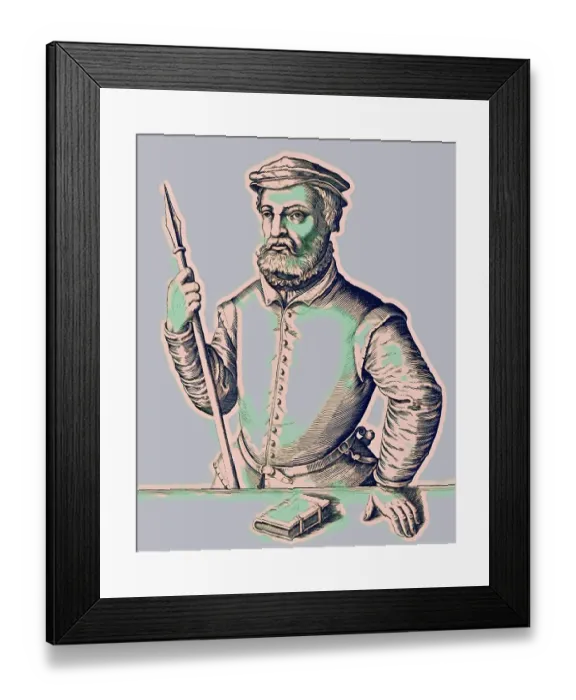 Framed Print : Portrait of Jan Matthys, Anabaptist leader of the Muenster Rebellion