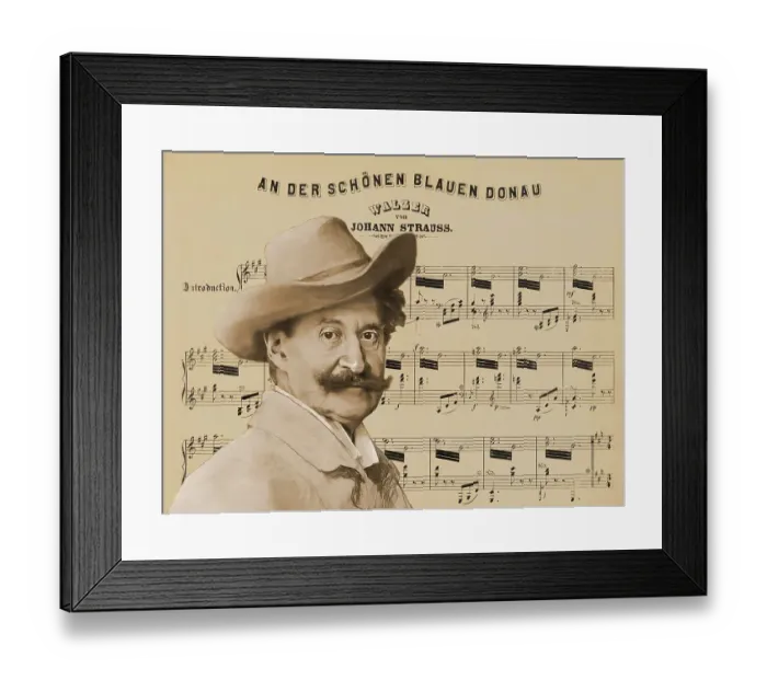 Framed Print : Johann Baptist Strauss II, 1825 - 1899