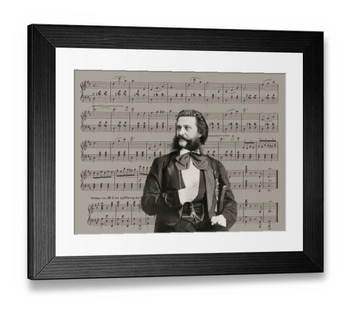Framed Print : Johann Baptist Strauss II, 1825 - 1899