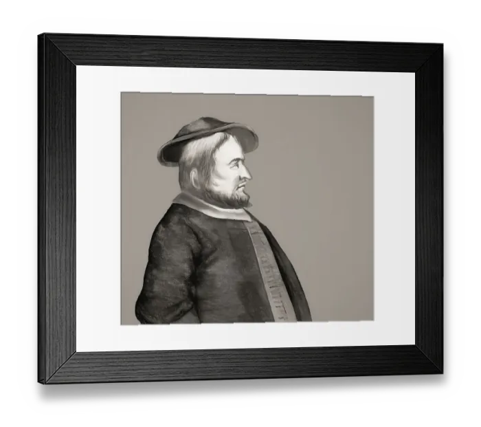 Framed Print : Portrait of Bernhard Krechting