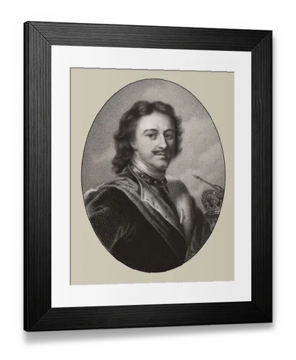 Framed Print : Portrait of Peter the Great, Peter I or Pyotr Alexeyevich Romanov Framed Print : Portrait of Peter the Great, Peter I or Pyotr Alexeyevich Romanov