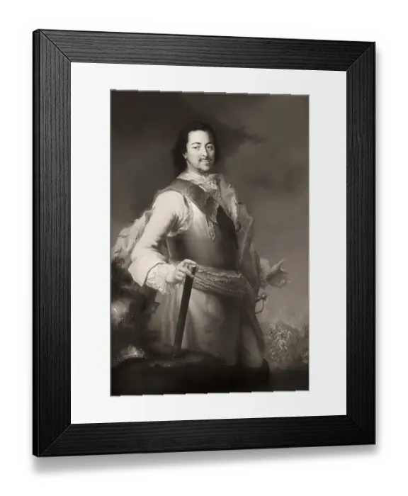 Framed Print : Portrait of Peter the Great, Peter I or Pyotr Alexeyevich Romanov Framed Print : Portrait of Peter the Great, Peter I or Pyotr Alexeyevich Romanov