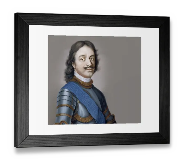 Framed Print : Portrait of Peter the Great, Peter I or Pyotr Alexeyevich Romanov Framed Print : Portrait of Peter the Great, Peter I or Pyotr Alexeyevich Romanov
