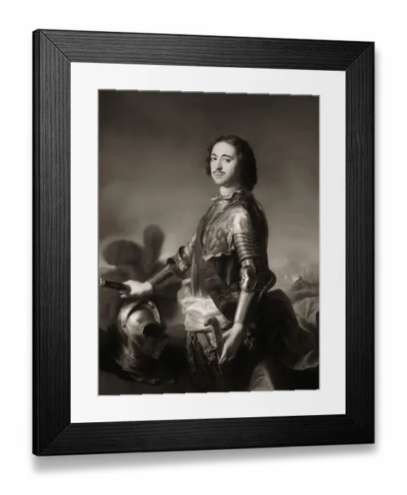 Framed Print : Portrait of Peter the Great, Peter I or Pyotr Alexeyevich Romanov
