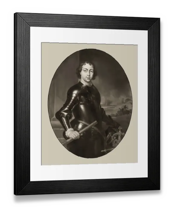 Framed Print : Portrait of Peter the Great, Peter I or Pyotr Alexeyevich Romanov