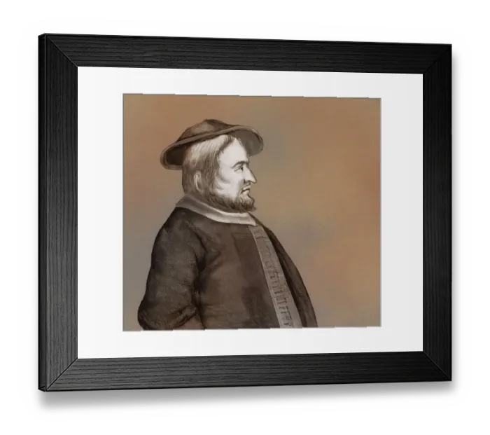 Framed Print : Portrait of Bernhard Krechting Framed Print : Portrait of Bernhard Krechting