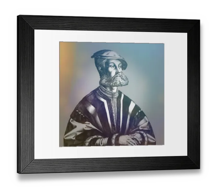 Framed Print : Portrait of Bernhard Knipperdolling, c Framed Print : Portrait of Bernhard Knipperdolling, c