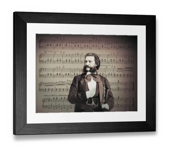 Framed Print : Johann Baptist Strauss II, 1825 - 1899 Framed Print : Johann Baptist Strauss II, 1825 - 1899