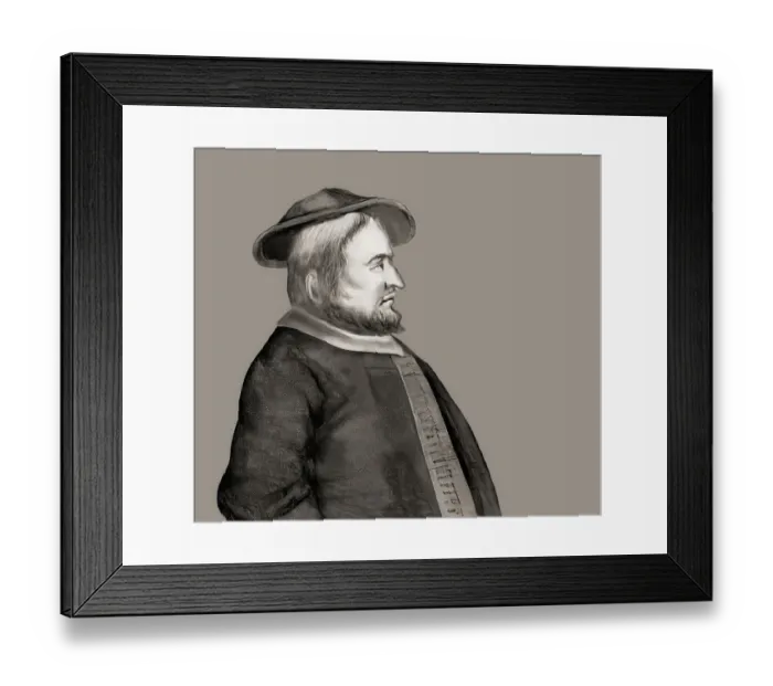Framed Print : Portrait of Bernhard Krechting Framed Print : Portrait of Bernhard Krechting