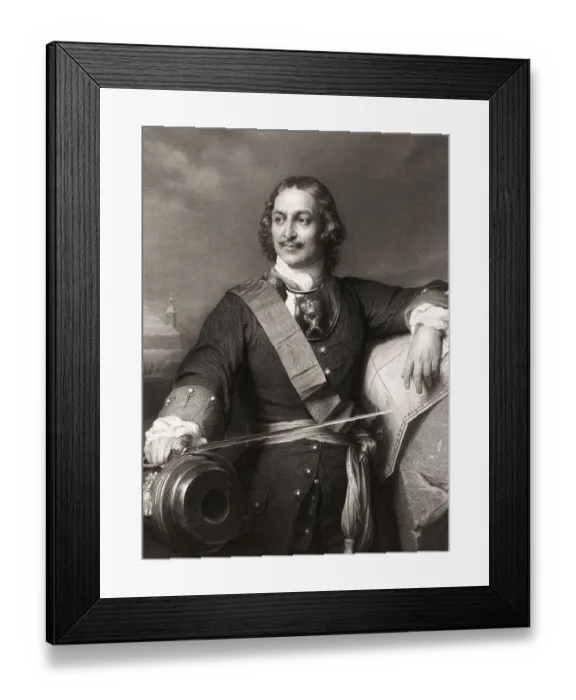 Framed Print : Portrait of Peter the Great, Peter I or Pyotr Alexeyevich Romanov