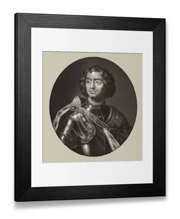 Framed Print : Portrait of Peter the Great, Peter I or Pyotr Alexeyevich Romanov