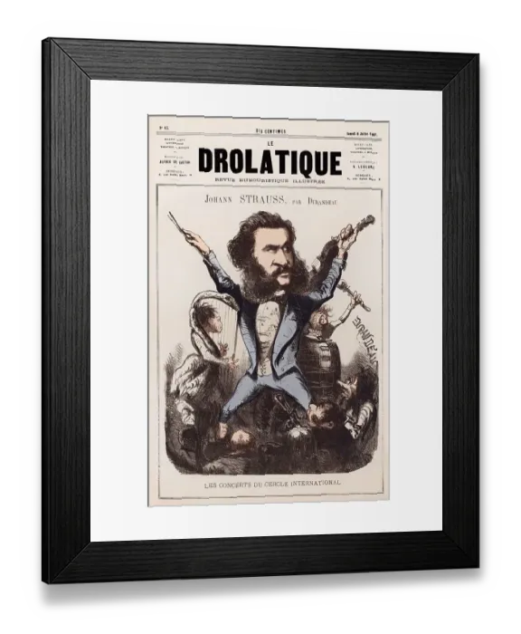 Framed Print : Title page of Le Drolatique, Johann Baptist Strauss II