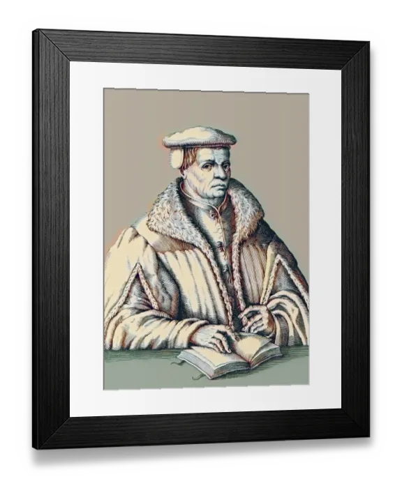 Framed Print : Thomas Muentzer, 1489 - 1525, German preacher and theologian