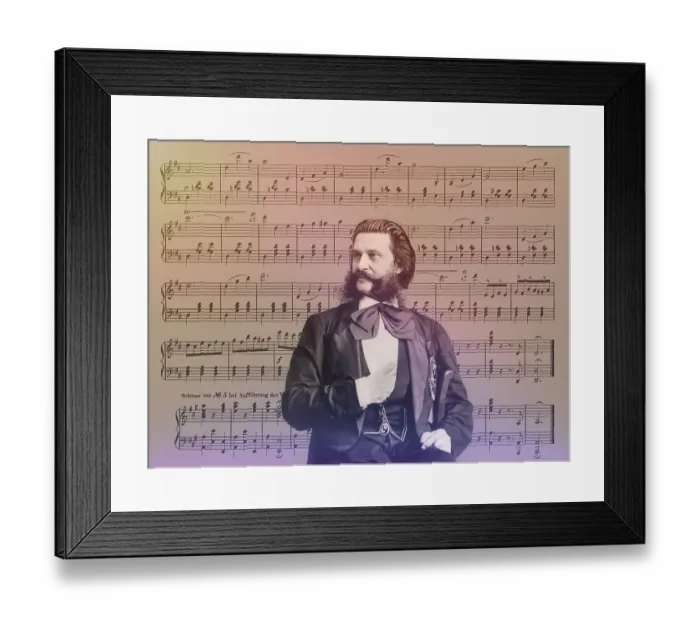 Framed Print : Johann Baptist Strauss II, 1825 - 1899 Framed Print : Johann Baptist Strauss II, 1825 - 1899