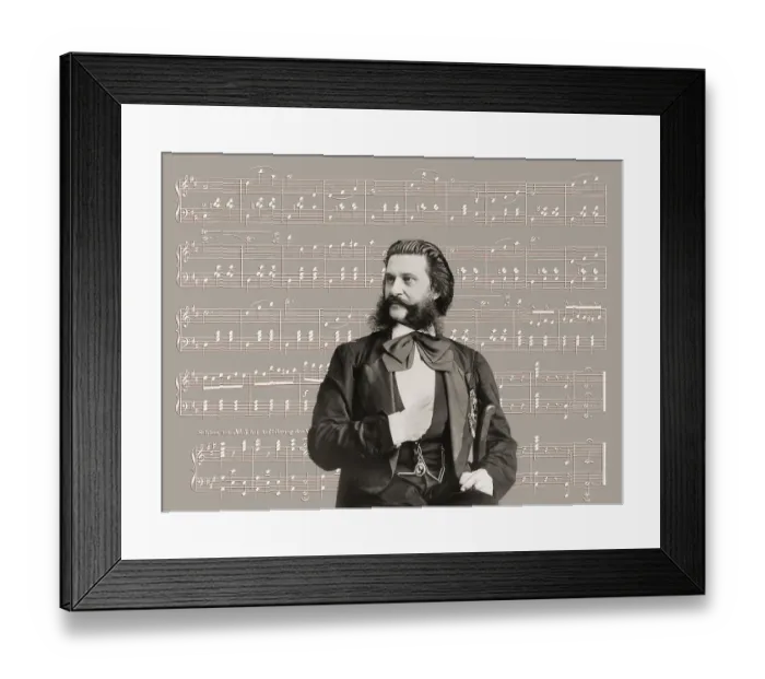 Framed Print : Johann Baptist Strauss II, 1825 - 1899 Framed Print : Johann Baptist Strauss II, 1825 - 1899