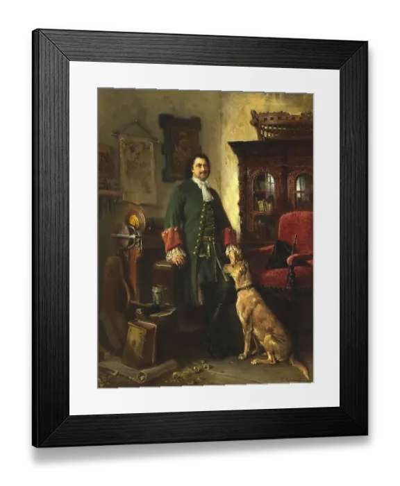 Framed Print : Peter the Great in His Studio, Peter I or Pyotr Alexeyevich Romanov