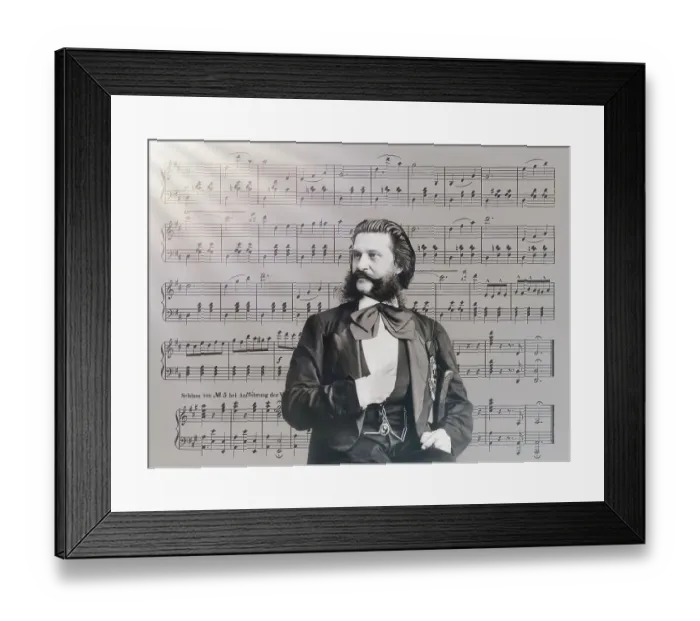 Framed Print : Johann Baptist Strauss II, 1825 - 1899 Framed Print : Johann Baptist Strauss II, 1825 - 1899