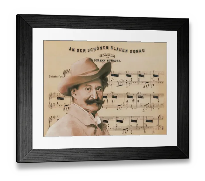 Framed Print : Johann Baptist Strauss II, 1825 - 1899