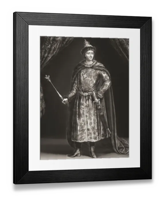 Framed Print : Portrait of Peter the Great, Peter I or Pyotr Alexeyevich Romanov Framed Print : Portrait of Peter the Great, Peter I or Pyotr Alexeyevich Romanov