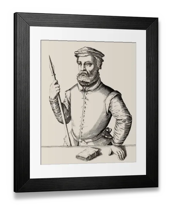 Framed Print : Portrait of Jan Matthys, Anabaptist leader of the Muenster Rebellion