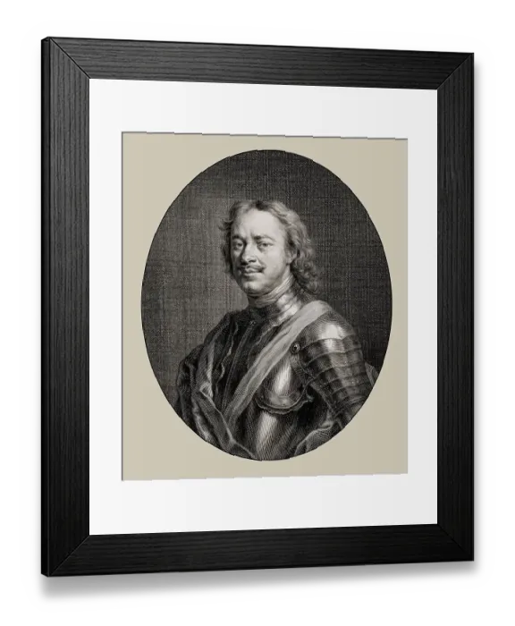 Framed Print : Portrait of Peter the Great, Peter I or Pyotr Alexeyevich Romanov
