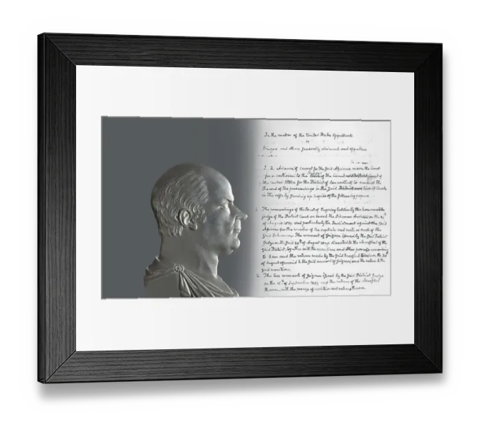 Framed Print : Portrait after a medal of John Quincy Adams Framed Print : Portrait after a medal of John Quincy Adams