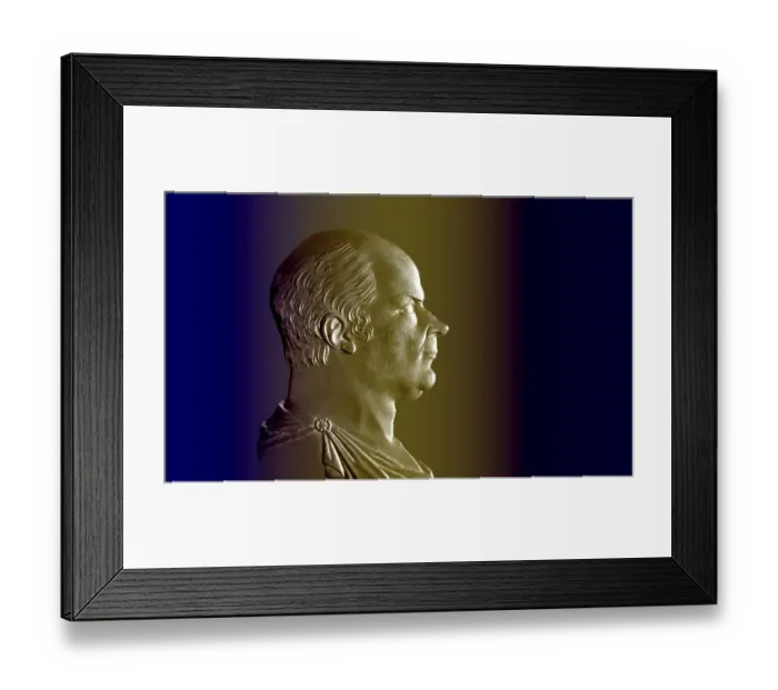 Framed Print : Portrait from a medal of John Quincy Adams