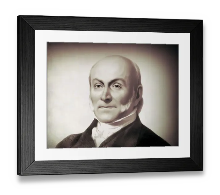Framed Print : Portrait of John Quincy Adams, 1767-1848 Framed Print : Portrait of John Quincy Adams, 1767-1848