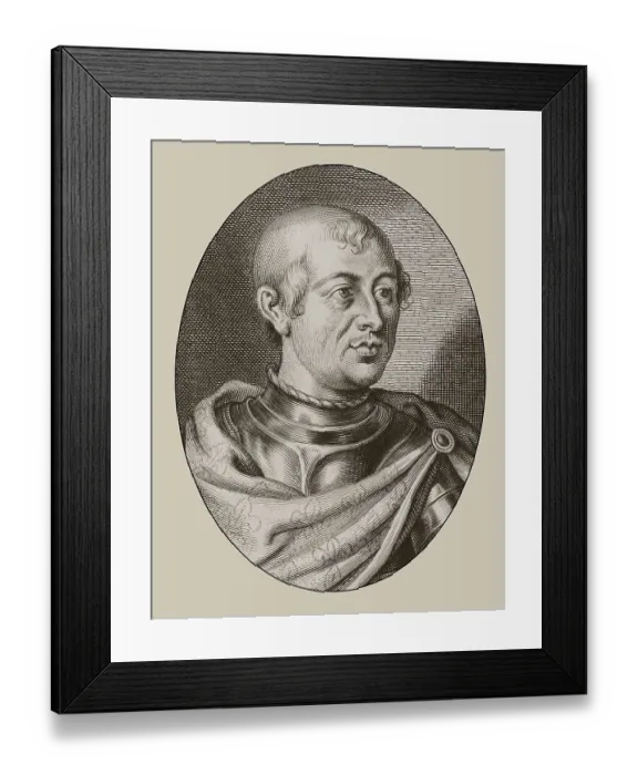 Framed Print : Charles the Bald, 823 - 877, emperor of the Carolingian Empire