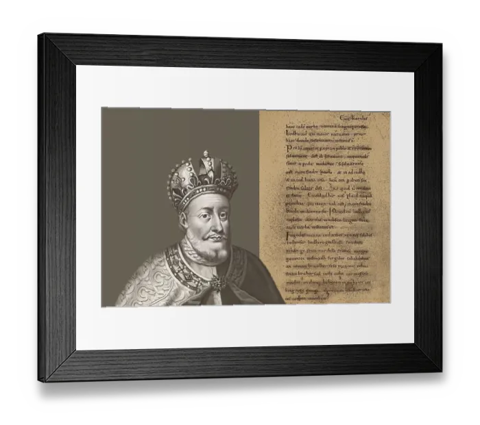 Framed Print : Charles the Bald, 823 - 877, emperor of the Carolingian Empire