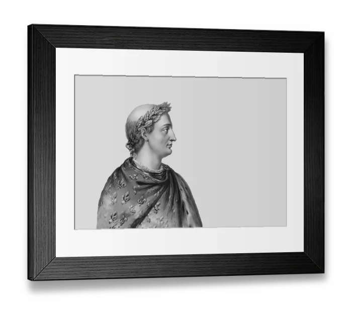 Framed Print : Charles the Bald, 823 - 877, emperor of the Carolingian Empire