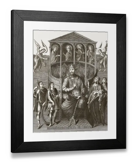 Framed Print : Charles the Bald, 823 - 877, emperor of the Carolingian Empire