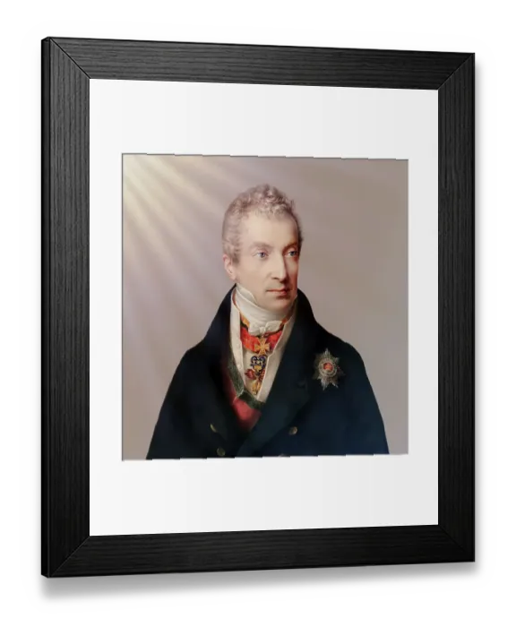 Framed Print : Portrait of Prince Klemens Wenzel von Metternich Framed Print : Portrait of Prince Klemens Wenzel von Metternich