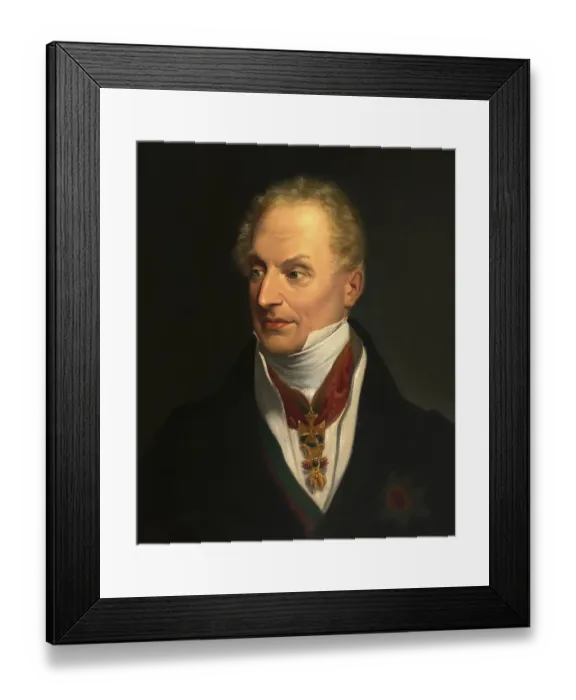 Framed Print : Portrait of Prince Klemens Wenzel von Metternich Framed Print : Portrait of Prince Klemens Wenzel von Metternich