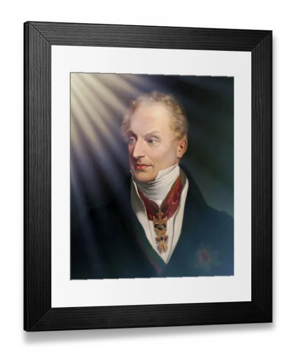 Framed Print : Portrait of Prince Klemens Wenzel von Metternich Framed Print : Portrait of Prince Klemens Wenzel von Metternich