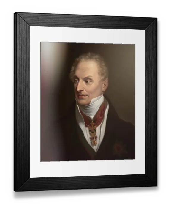 Framed Print : Portrait of Prince Klemens Wenzel von Metternich Framed Print : Portrait of Prince Klemens Wenzel von Metternich