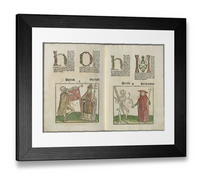 Framed Print : The Middle Rhenish Totentanz, Dance of Death Framed Print : The Middle Rhenish Totentanz, Dance of Death