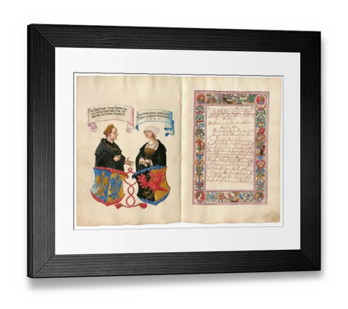 Framed Print : Portrait of Jakob Fugger and his wife Sybille Artzt