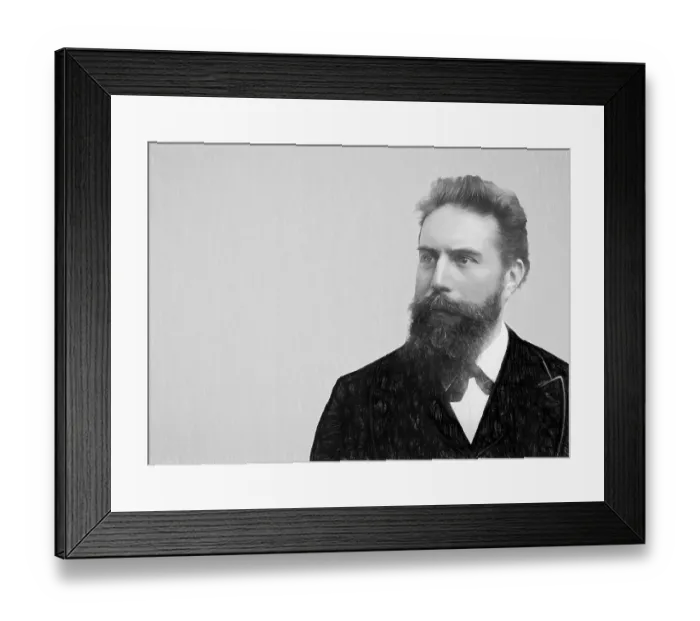 Framed Print : Wilhelm Conrad Roentgen, 1845 - 1923